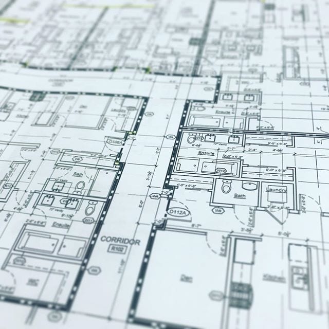 Blueprints for an apartment complex